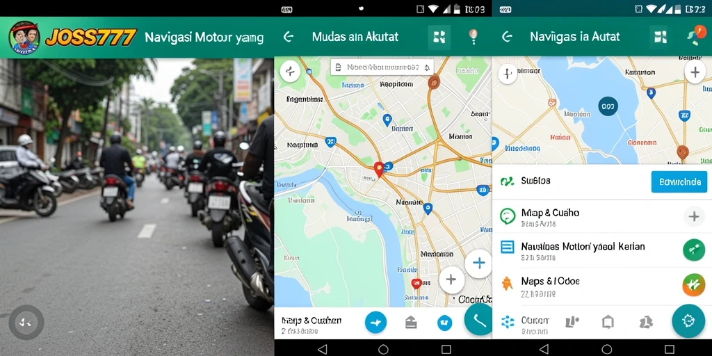 Antarmuka JOSS777 yang sederhana dan informatif untuk navigasi motor.